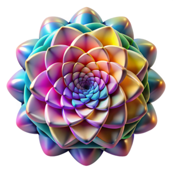 magnificent rustic A complex, multi-layered fractal, illuminated by a shifting, rainbow gradient, in a mathematical art style detailed png