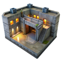wonderful traditional Underground bunker, concrete walls, dimly lit corridors, post-apocalyptic setting, concept art authentic png