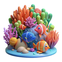 stunning contemporary A vibrant coral reef teeming with colorful fish, underwater photography style, vibrant and exotic original png