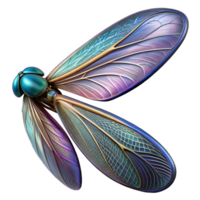 impressive modern A close-up of a dragonfly's wing, intricate details, iridescent colors, macro photography 4K png