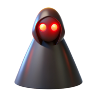 wonderful abstract A shadowy figure with glowing red eyes lurking in the darkness, illuminated by a single beam of moonlight. Rendered in a suspenseful, horror style original png