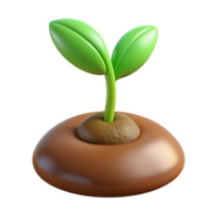 beautiful traditional A sprouting seed pushing through the soil, new life and growth, macro photography, realistic rendering exclusive png