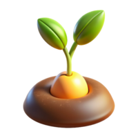 wonderful rustic A sprouting seed pushing through the soil, reaching towards the light, macro photography, warm lighting premium png