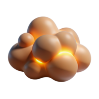 stunning creative Amorphous, cloud-like shapes in muted earth tones, illuminated by a warm, ambient light, in a minimalist, abstract style genuine png