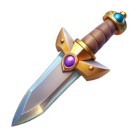dramatic rustic A medieval dagger with a jeweled hilt, intricate metalwork, realistic detail, soft lighting genuine png