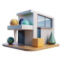 stunning minimalist Bauhaus house, geometric shapes, functional design, natural light, minimalist style detailed png