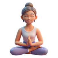 elegant classic Portrait of a woman with a serene expression, practicing yoga, lit by soft, diffused light, in a spiritual style genuine png