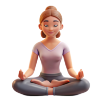 beautiful creative Portrait of a woman with a serene expression, practicing yoga, lit by soft, diffused light, in a spiritual style high resolution png