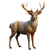 vibrant abstract A majestic stag with large antlers standing in a forest clearing, dappled sunlight filtering through the trees. Photorealistic style 4K png