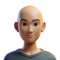 stunning traditional Portrait of a person with a shaved head and striking facial features, illuminated by a strong, directional light, in a minimalist style high resolution png