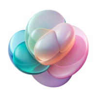 stunning traditional A series of overlapping, translucent shapes, creating a sense of depth and layering, in a soft, pastel color palette high quality png