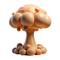 vibrant contemporary A mushroom cloud formation resembling a tree, unique and surreal, nature photography genuine png