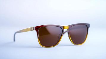 Stylish sunglasses with a modern design showcased against a minimalistic background photo