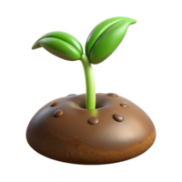 wonderful traditional A sprouting seed pushing through the soil, new life and growth, macro photography, realistic rendering 4K png