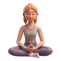 magnificent modern Portrait of a woman with a serene expression, practicing yoga, lit by soft, diffused light, in a spiritual style professional png