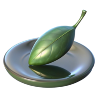 serene vintage A single leaf floating on a still pond, reflective lighting, minimalist style genuine png