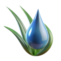 wonderful abstract A single rain drop clinging to a blade of grass, macro photography, reflective lighting high quality png