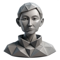 extraordinary modern Abstract portrait formed by intersecting lines and geometric shapes, in a monochromatic palette, with a cubist style high quality png