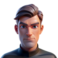 stunning contemporary Portrait of a man with a strong jawline and a determined expression, lit by a bold, contrasting light, in a cinematic style authentic png