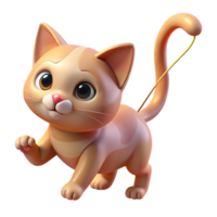 elegant creative A playful kitten batting at a string, illuminated by soft window light, in a charming, photorealistic style 4K png