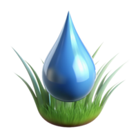 elegant abstract A single, perfect raindrop hanging from a blade of grass, reflecting the surrounding environment, macro photography, soft lighting authentic png