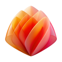 stunning abstract A series of overlapping, transparent veils in shades of vibrant pink and orange, lit by a soft, gradient light, in a minimalist, color field style genuine png