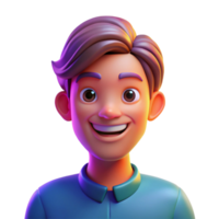 magnificent creative Portrait of a person with a playful smile and mischievous eyes, illuminated by bright, colorful lights, in a pop art style 4K png