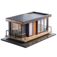 extraordinary abstract Prefabricated modular house, sleek design, customizable modules, modern style detailed png