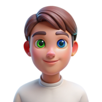 wonderful abstract Portrait of a person with heterochromia, showcasing their different colored eyes, lit by soft, even lighting, in a close-up portrait style premium png