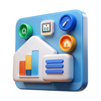 elegant minimalist A smart home interface displaying various data points, clean, minimalist design, user-friendly style high quality png