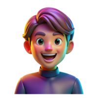 extraordinary traditional Portrait of a person with a playful smile and mischievous eyes, illuminated by bright, colorful lights, in a pop art style detailed png