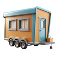 vibrant abstract Tiny house on wheels, compact design, sustainable features, minimalist style genuine png