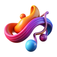 dramatic modern An abstract representation of music, using flowing lines and vibrant colors, with a rhythmic, harmonious style premium png