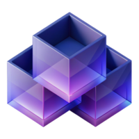 dramatic modern A series of overlapping, translucent planes in shades of deep violet and indigo, lit by a subtle, gradient light, in a minimalist, geometric style exclusive png