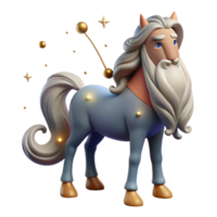 extraordinary minimalist A wise centaur with a long, flowing beard, gazing at a celestial constellation, under a starry night sky, in a classical, romantic style exclusive png
