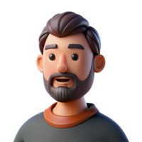 dramático abstrato retrato do uma homem com uma Grosso barba e uma contemplativo expressão, aceso de uma macio, difuso luz, dentro uma minimalista estilo detalhado png