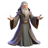 wonderful vintage A wise old wizard with a long white beard and intricate robes, casting a spell with glowing runes floating around his hands. Rembrandt lighting. Baroque style exclusive png