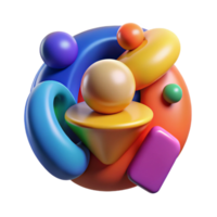 magnificent minimalist An abstract representation of human emotions, using vibrant colors and dynamic shapes, in an expressionist style 4K png