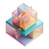 extraordinary creative A dynamic composition of overlapping, translucent planes in pastel colors, creating a sense of layering and transparency, in a minimalist, geometric abstraction style detailed png