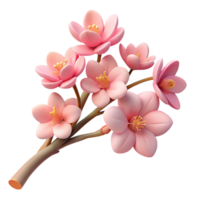 elegant rustic A branch covered in cherry blossoms in full bloom, soft pink light, Japanese woodblock print style original png
