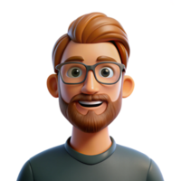 vibrant rustic Portrait of a man with a full beard and glasses, lit by warm, inviting light, in a hipster style 4K png