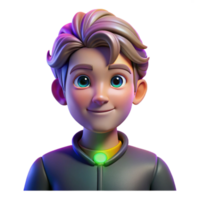 beautiful artistic Portrait of a person with a whimsical expression and playful demeanor, illuminated by bright, colorful lights, in a fantasy art style exclusive png