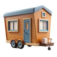 impressive classic Tiny house on wheels, compact design, sustainable features, minimalist style professional png