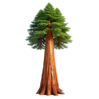 dramatic minimalist A giant sequoia tree towering over a forest, majestic and awe-inspiring, photorealistic style, natural lighting authentic png