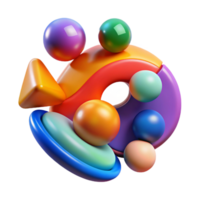extraordinary contemporary An abstract representation of human emotions, using vibrant colors and dynamic shapes, in an expressionist style high resolution png