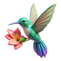 vibrant vintage A tiny hummingbird hovering near a flower, its iridescent wings a blur of motion. Macro photography with a shallow depth of field high resolution png