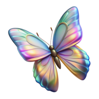 extraordinary minimalist A delicate butterfly with iridescent wings, soft lighting, macro photography style authentic png