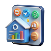 vibrant vintage A smart home interface displaying various data points, clean, minimalist design, user-friendly style original png