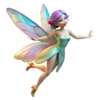 wonderful traditional A graceful fairy dancing in a moonlit glade, her wings shimmering with iridescent light. Soft, ethereal lighting. Romantic style authentic png