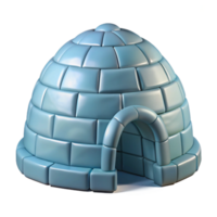 beautiful classic Igloo, ice block construction, domed shape, Arctic setting, Inuit architecture original png